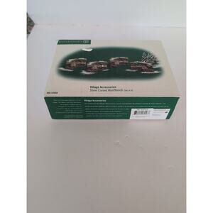 Dept.56 Village Accessories Set of 4 Stone Curved Wall/Bench #52650
